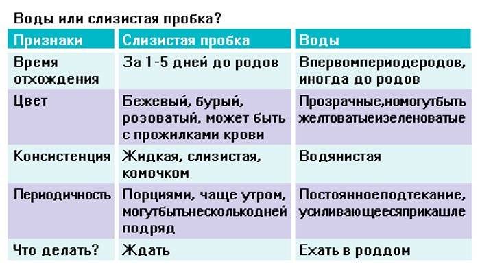 отхождение околоплодных вод